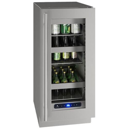 Front. U-Line - 5 Class 72-Can Beverage Cooler - Stainless Steel.