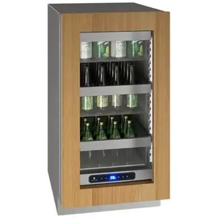 Front. U-Line - 5 Class 100-Can Beverage Cooler - Custom Panel Ready.