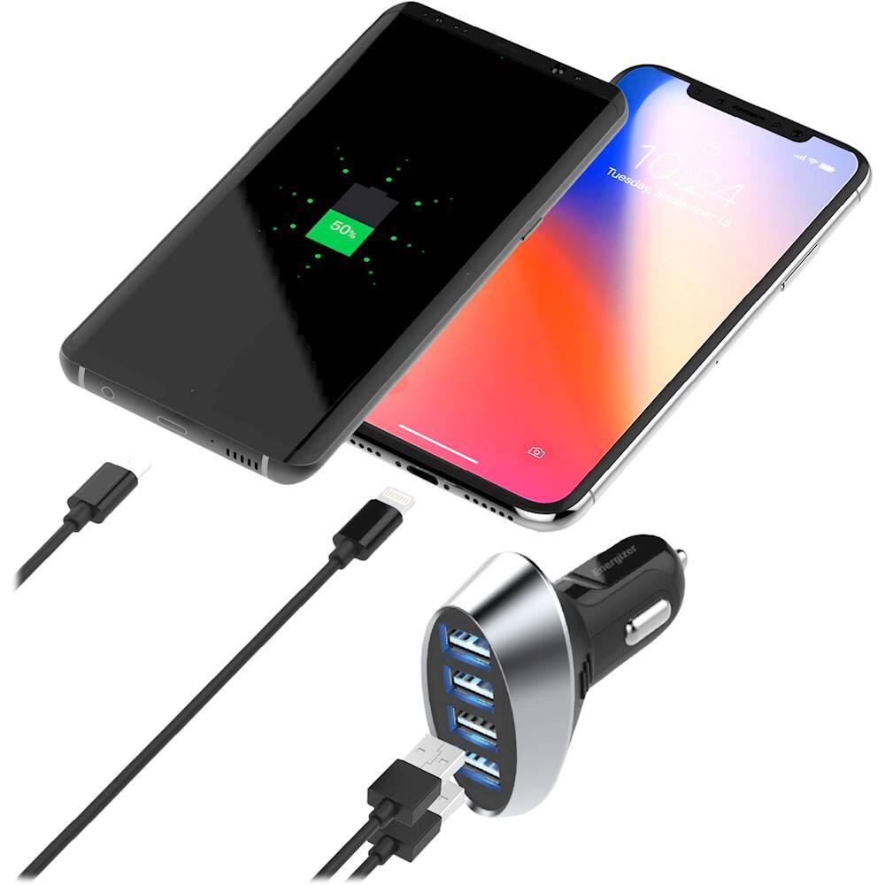 Alt View 12. Energizer - Ultimate Vehicle Charger - Silver/Black.