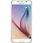 Front. Samsung - Pre-Owned Galaxy S6 with 32GB Memory Cell Phone (Unlocked) - White.
