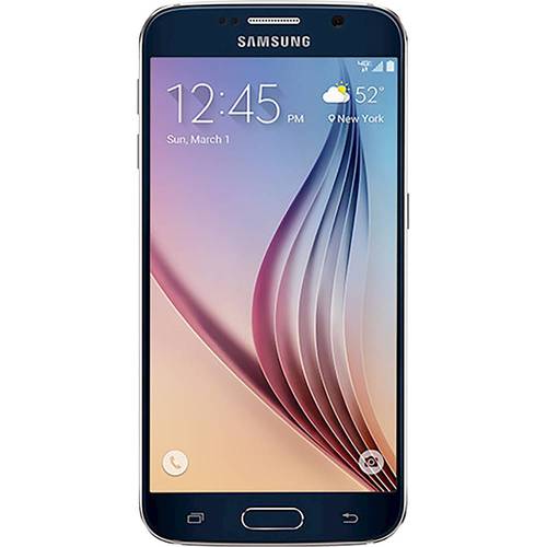 Samsung - Pre-Owned Galaxy S6 with 64GB Memory Cell Phone (Unlocked) - Black-Front_Standard 
