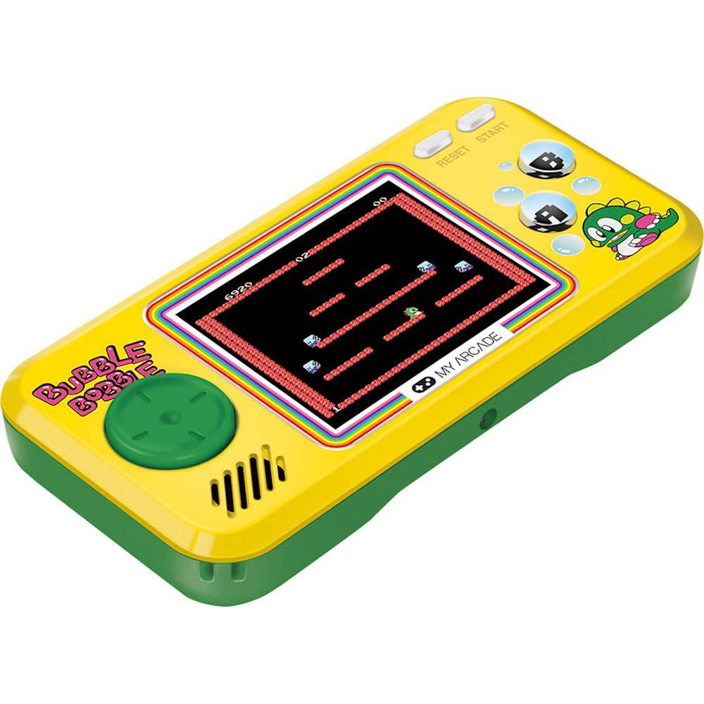 Angle. My Arcade - BUBBLE BOBBLE Pocket Player - Yellow/Green.
