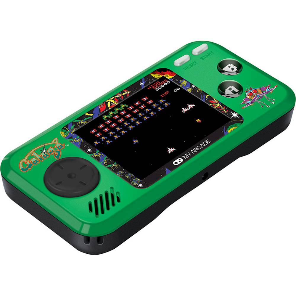 Angle. My Arcade - Galaga Pocket Player - Green/Black.