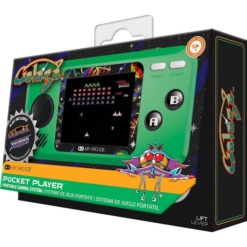 Alt View 14. My Arcade - Galaga Pocket Player - Green/Black.