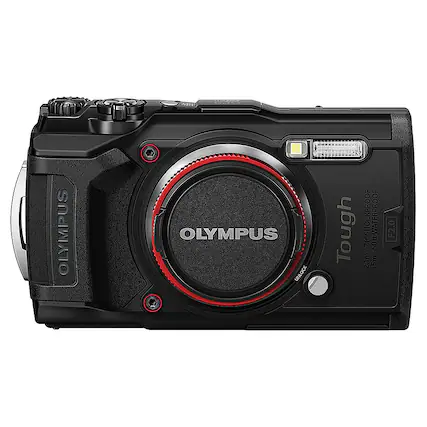 Front. Olympus - Tough TG-6 12.0 Megapixel Digital Camera - Black.