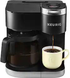 Keurig - K-Duo 12-Cup Coffee Maker and Single Serve K-Cup Brewer - Black - Front_Zoom