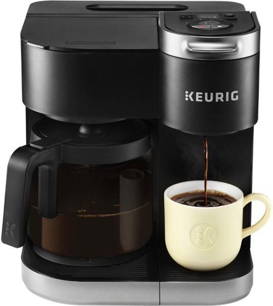 Front Zoom. Keurig - K-Duo 12-Cup Coffee Maker and Single Serve K-Cup Brewer - Black.
