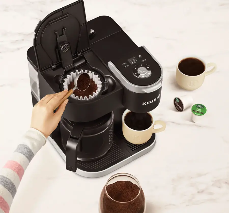 Alt View 17. Keurig - K-Duo 12-Cup Coffee Maker and Single Serve K-Cup Brewer - Black.