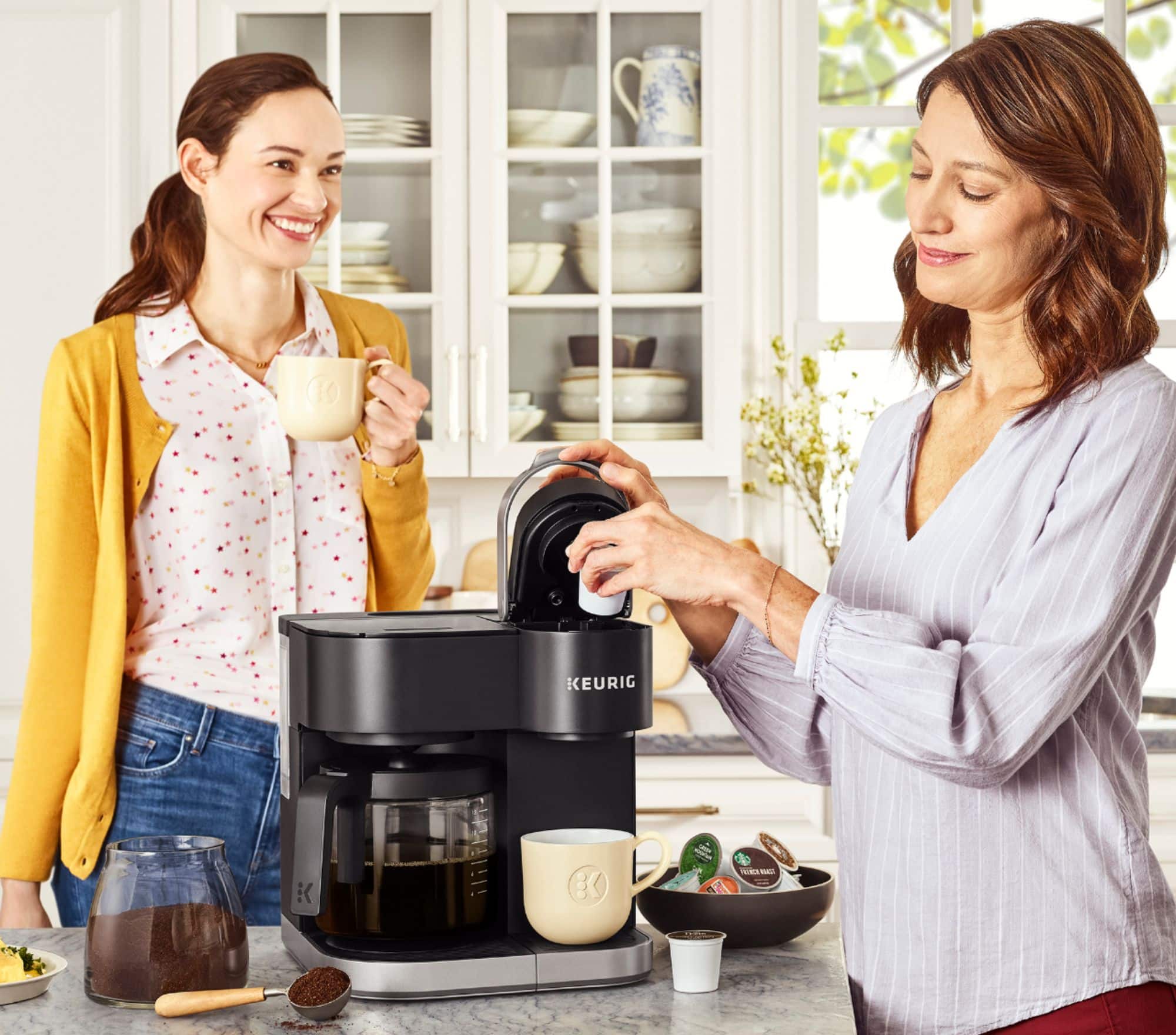 Alt View 18. Keurig - K-Duo 12-Cup Coffee Maker and Single Serve K-Cup Brewer - Black.