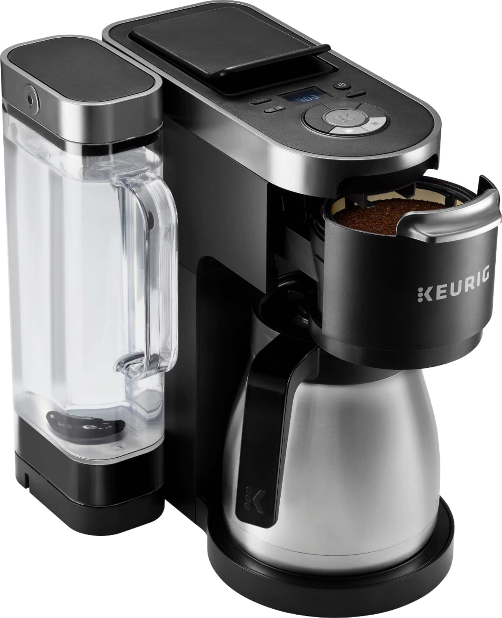 Angle. Keurig - K-Duo Plus 12-Cup Coffee Maker and Single Serve K-Cup Brewer - Black.