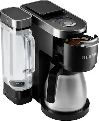 Angle. Keurig - K-Duo Plus 12-Cup Coffee Maker and Single Serve K-Cup Brewer - Black.