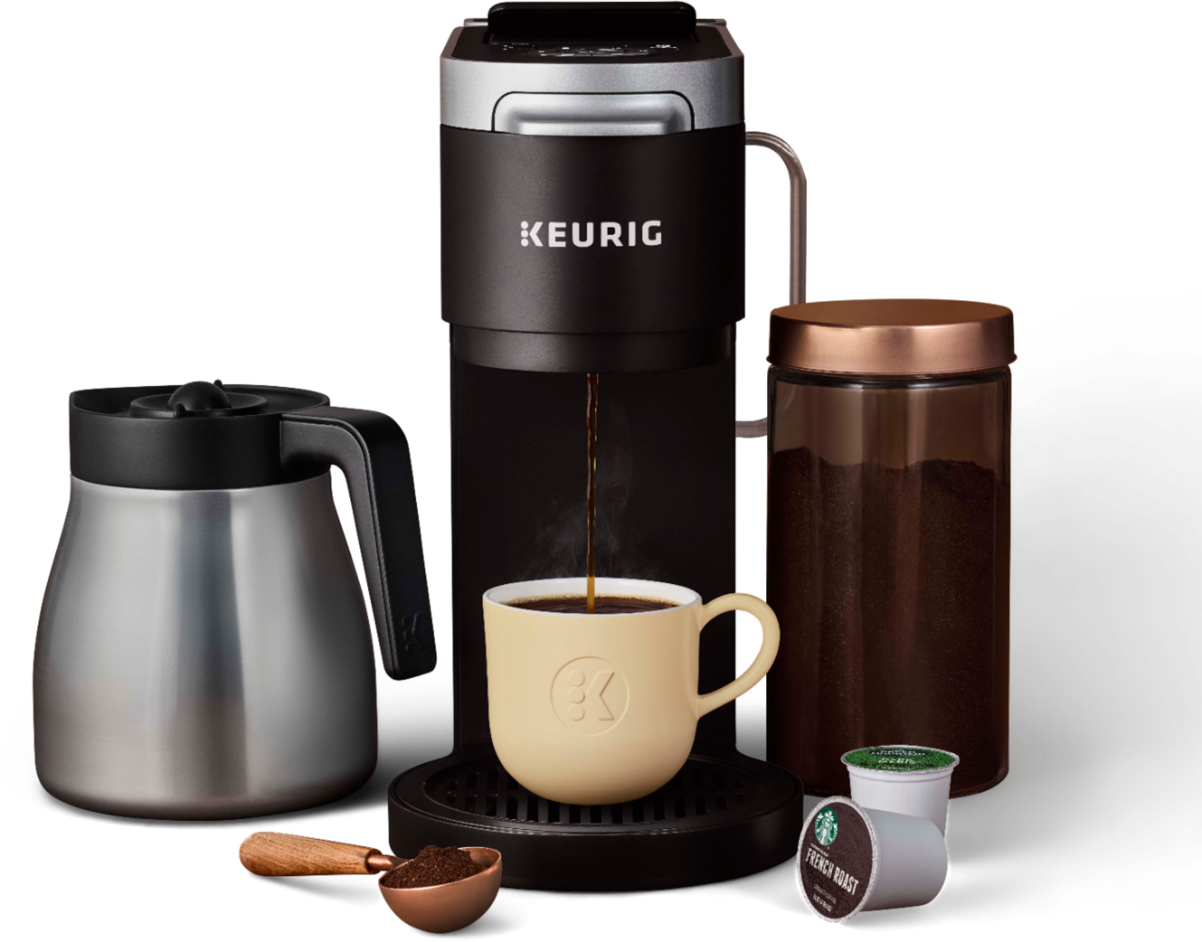 Alt View 23. Keurig - K-Duo Plus 12-Cup Coffee Maker and Single Serve K-Cup Brewer - Black.