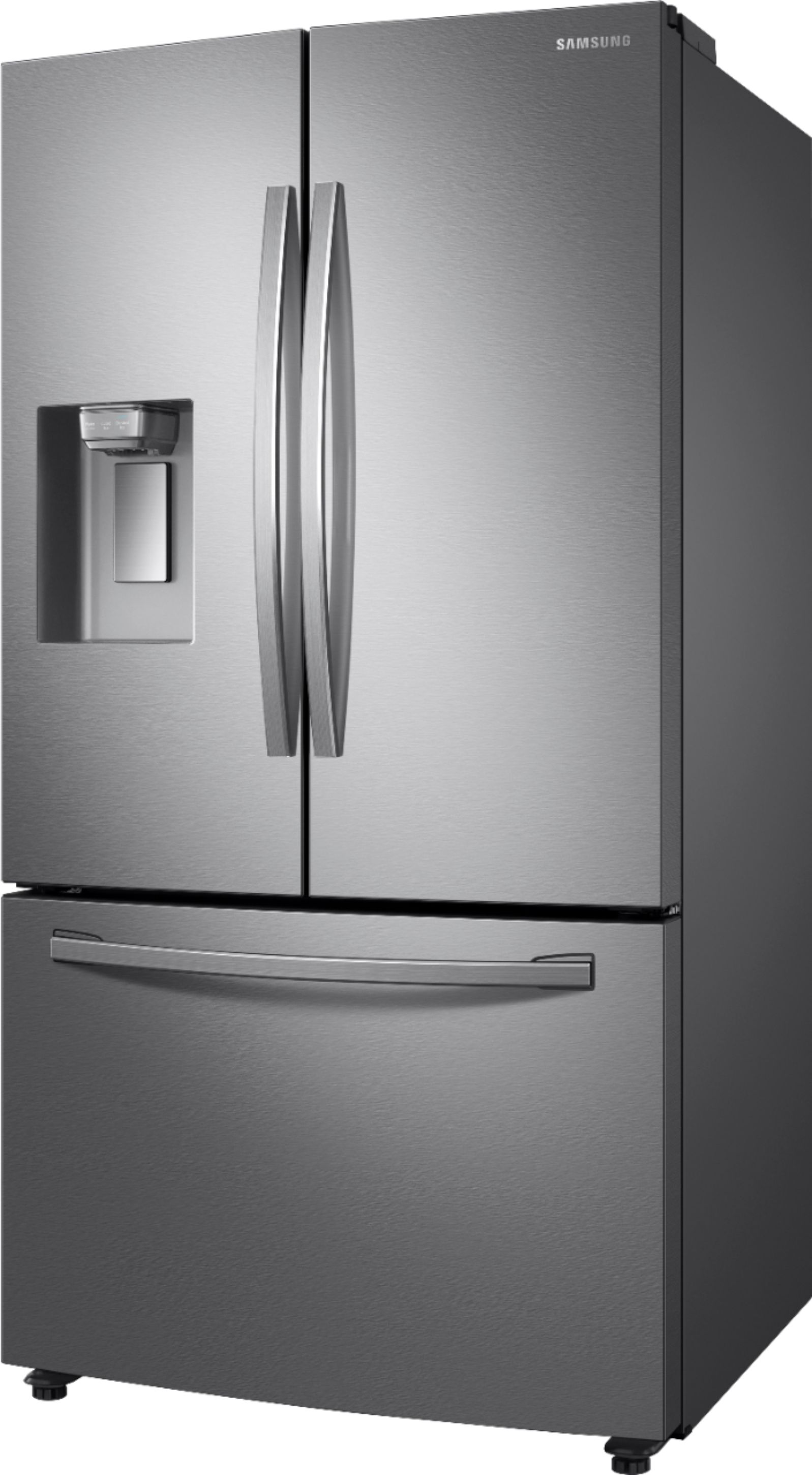 Left View: Sub-Zero - Classic 24.2 Cu. Ft. French Door Built-In Refrigerator with Internal Dispenser - Stainless steel