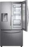 Front Zoom. Samsung - 27.8 Cu. Ft. French Door Fingerprint Resistant Refrigerator with Food Showcase - Stainless Steel.