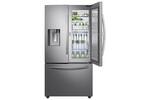 Samsung - 22.5 Cu. Ft. French Door Counter-Depth Fingerprint Resistant Refrigerator with Food Showcase - Stainless steel - Front_Standard