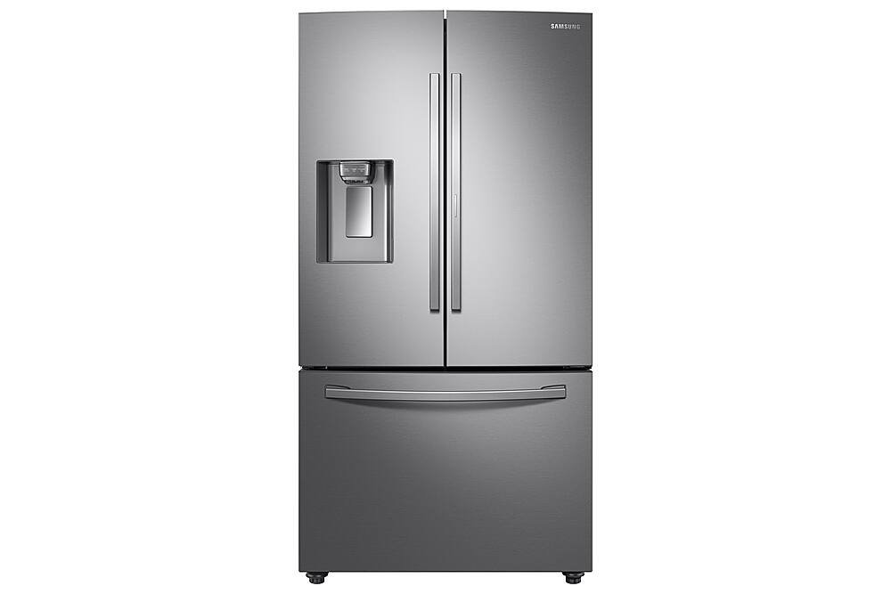 Alt View 3. Samsung - 22.5 Cu. Ft. French Door Counter-Depth Fingerprint Resistant Refrigerator with Food Showcase - Stainless steel.