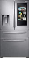 Samsung - Family Hub 27.7 Cu. Ft. 4-Door French Door Fingerprint Resistant Refrigerator - Stainless steel - Front_Zoom