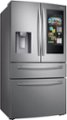 Left Zoom. Samsung - Family Hub 27.7 Cu. Ft. 4-Door French Door  Fingerprint Resistant Refrigerator - Stainless steel.