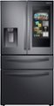 Front Zoom. Samsung - Family Hub 27.7 Cu. Ft. 4-Door French Door  Fingerprint Resistant Refrigerator - Black stainless steel.