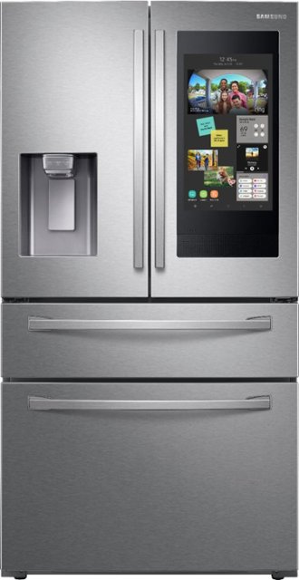 Front Zoom. Samsung - Family Hub 22.2 Cu. Ft. 4-Door French Door Counter-Depth  Fingerprint Resistant Refrigerator - Stainless steel.