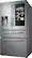 Left. Samsung - Family Hub 22.2 Cu. Ft. 4-Door French Door Counter-Depth Fingerprint Resistant Refrigerator - Stainless steel.