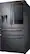 Alt View 16. Samsung - 22.2 cu. ft. 4-Door French Door Counter Depth Smart Refrigerator with Family Hub - Black stainless steel.