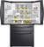 Alt View 1. Samsung - 22.2 cu. ft. 4-Door French Door Counter Depth Smart Refrigerator with Family Hub - Black stainless steel.
