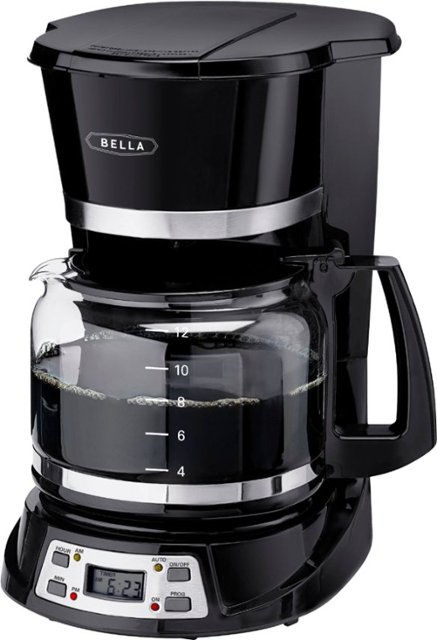Bella - 12-Cup Programmable Coffee Maker - Black TODAY ONLY At Best Buy