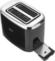 Alt View Zoom 13. Bella - 2-Slice Extra-Wide/Self-Centering-Slot Toaster - Black With Stainless Steel Accents.