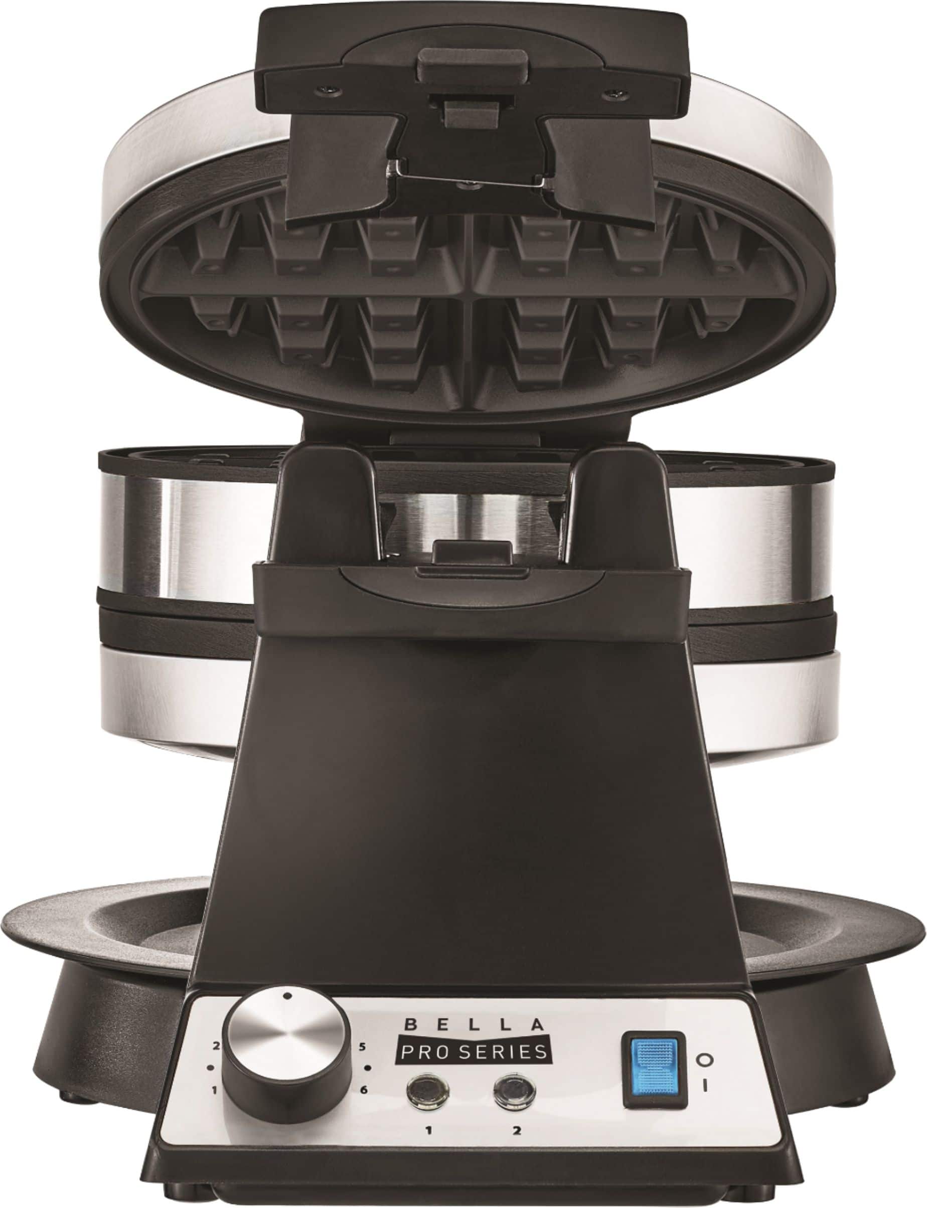 Front. Bella Pro Series - Pro Series Belgian Flip Waffle Maker - Stainless Steel.