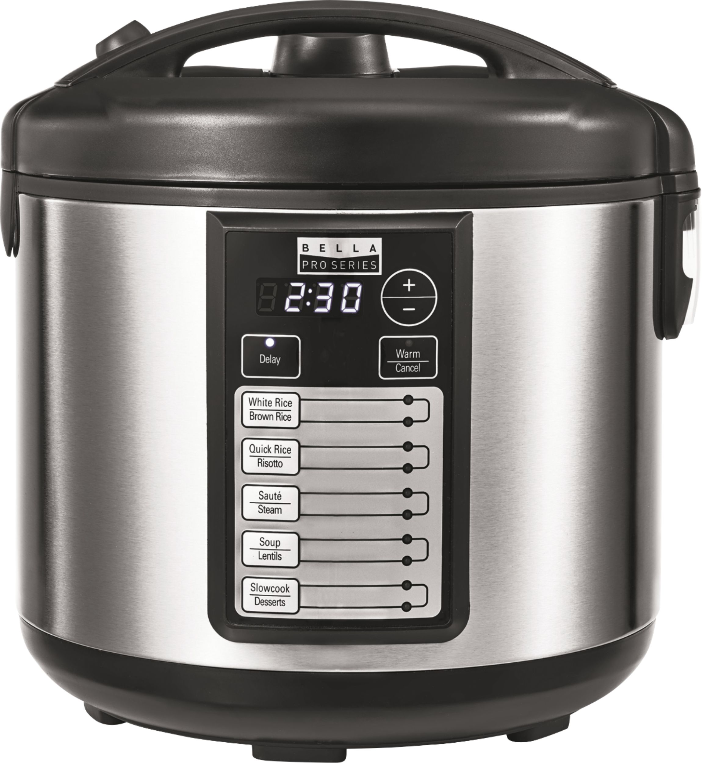 Zoom in on Front Zoom. Bella Pro Series - 20-Cup Rice Cooker - Stainless Steel.