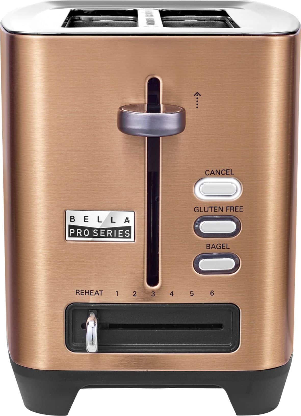 Front. Bella - Pro Series 2-Slice Extra-Wide-Slot Toaster - Copper.