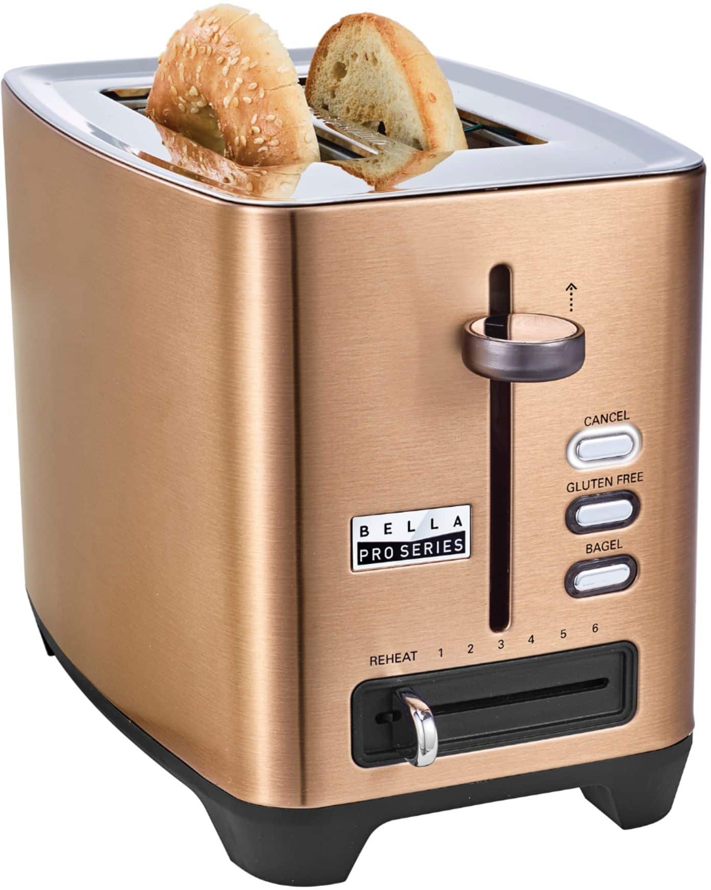 Alt View 12. Bella - Pro Series 2-Slice Extra-Wide-Slot Toaster - Copper.