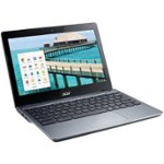 Front Zoom. Acer - 11.6" Refurbished Chromebook - Intel Celeron - 4GB Memory - 16GB Solid State Drive - Gray.