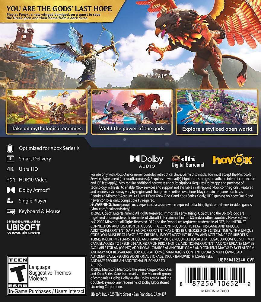 Angle. Ubisoft - Immortals Fenyx Rising.