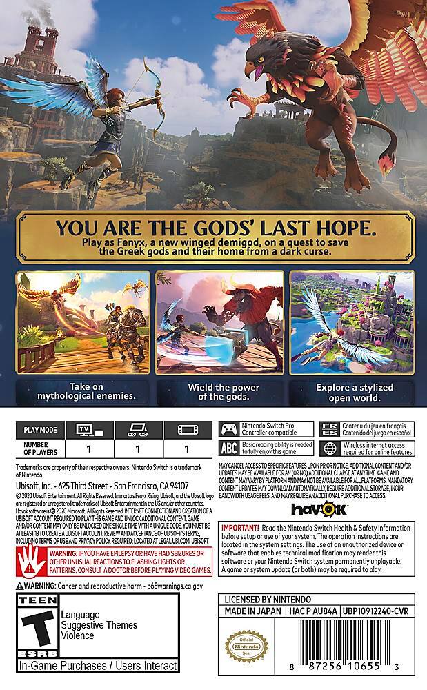 Angle. Ubisoft - Immortals Fenyx Rising.