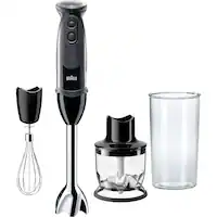 Braun - Multiquick 5 Vario 21-Speed Hand Blender - Black - Front_Zoom
