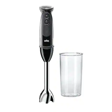 Front. Braun - Multiquick 5 Vario 21-Speed Hand Blender - Black.