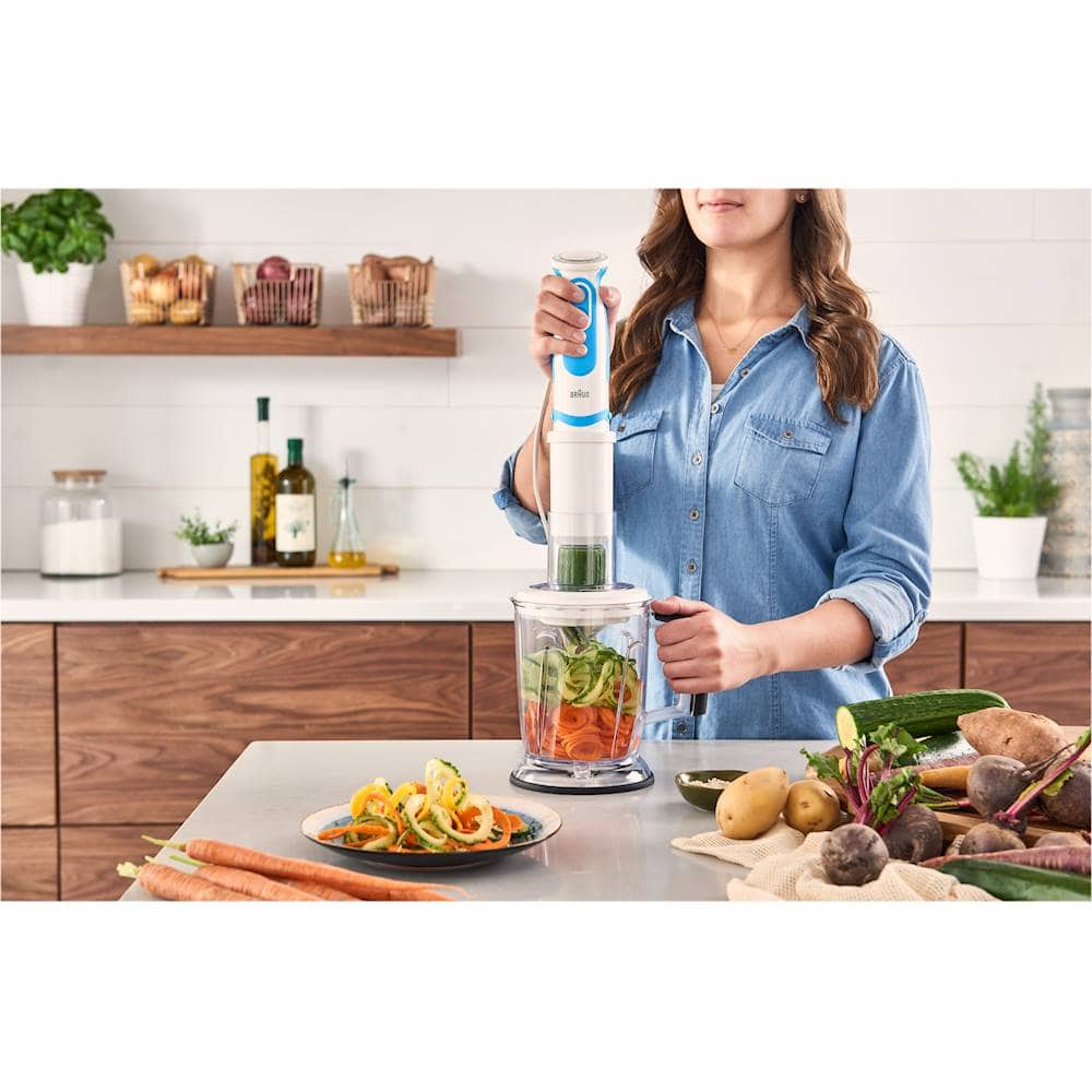 Alt View 13. Braun - Multiquick 21-Speed Hand Blender - Blue/White.