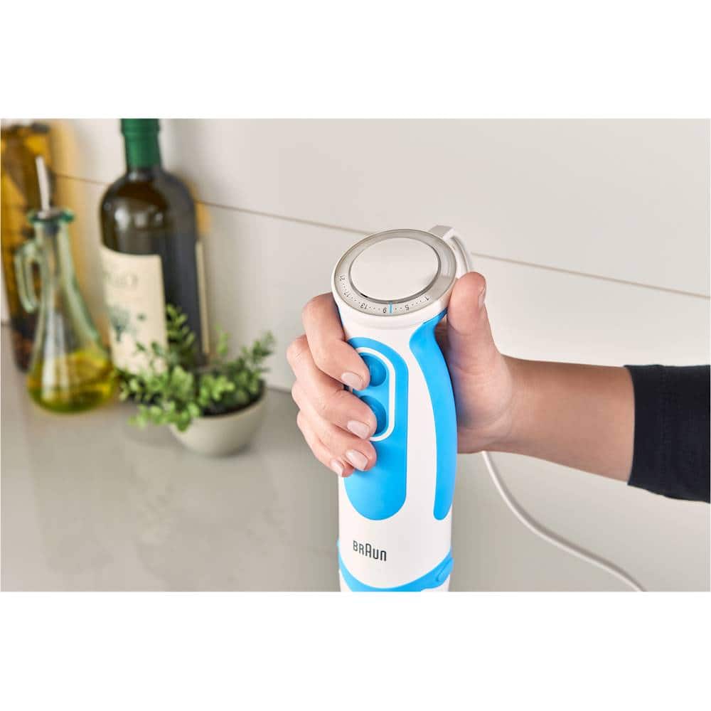 Alt View 15. Braun - Multiquick 21-Speed Hand Blender - Blue/White.