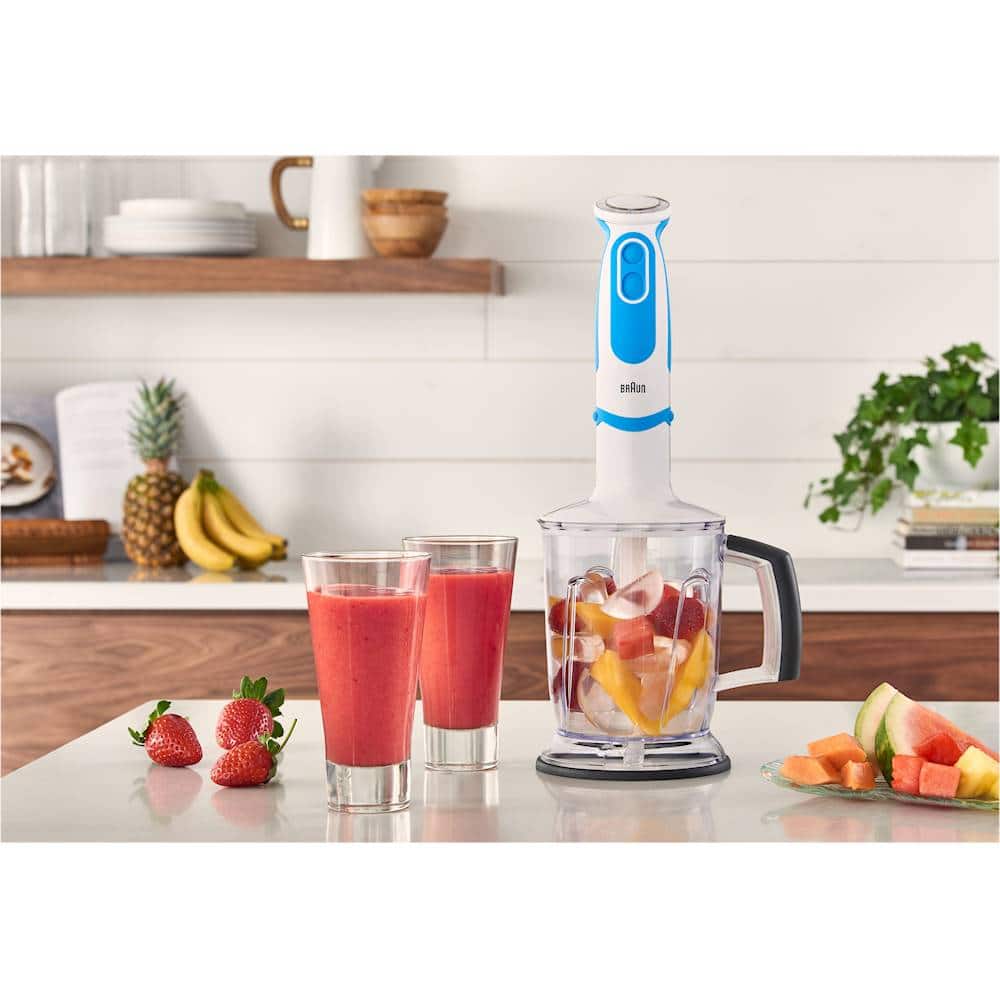 Alt View 16. Braun - Multiquick 21-Speed Hand Blender - Blue/White.