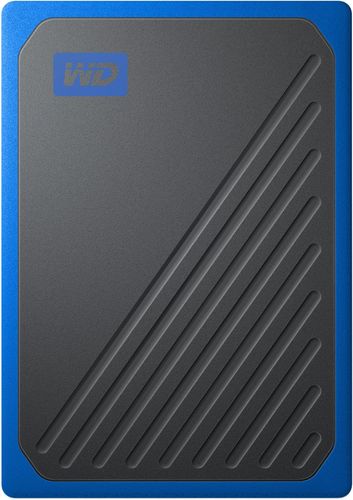 WD - My Passport Go 1TB External USB 3.0 Portable Solid State Drive - Black/Cobalt