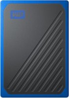 WD - My Passport Go 1TB External USB 3.0 Portable Solid State Drive - Black/Cobalt - Front_Zoom
