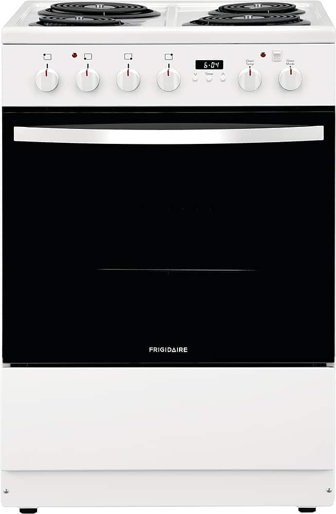 Frigidaire - 1.9 Cu. Ft. Freestanding Electric Range with Hidden Bake Element - White - Front_Zoom