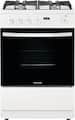 Frigidaire - 24 in. Wide 4 burners 1.9 Cu. Ft. Freestanding Gas Range with Storage Drawer - White