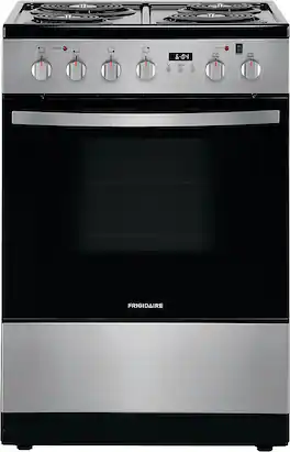 Frigidaire - 1.9 Cu. Ft. Freestanding Electric Range with Hidden Bake Element - Stainless Steel