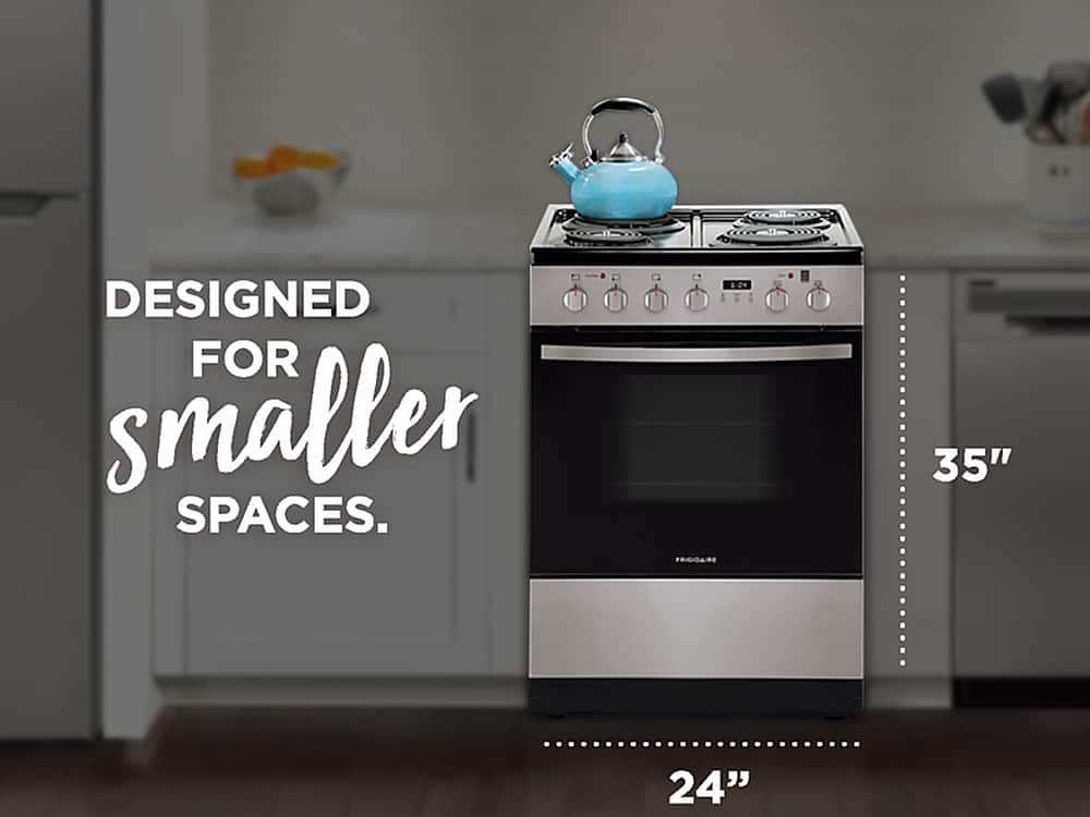 Alt View 11. Frigidaire - 1.9 Cu. Ft. Freestanding Electric Range - Stainless Steel.