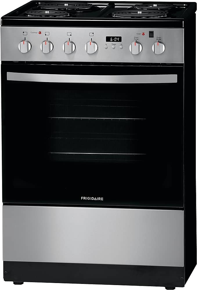 Left. Frigidaire - 1.9 Cu. Ft. Freestanding Electric Range - Stainless Steel.