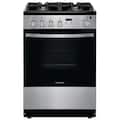 Frigidaire - 24 in. Wide 4 burners 1.9 Cu. Ft. Freestanding Gas Range with Storage Drawer - Stainless Steel