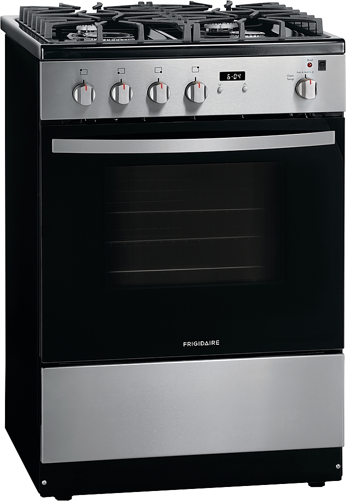 Left View: Frigidaire - 5.3 Cu. Ft. Freestanding Electric Range - Stainless steel